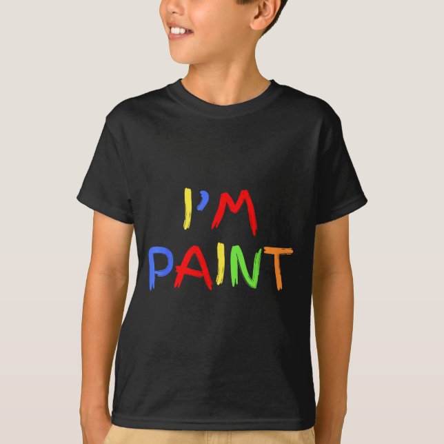 I Love To Finger Paint Tiny Red Heart I'm Paint Va T-Shirt (Vorderseite)