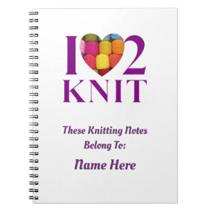I Love to Knit - Notebook Notizblock