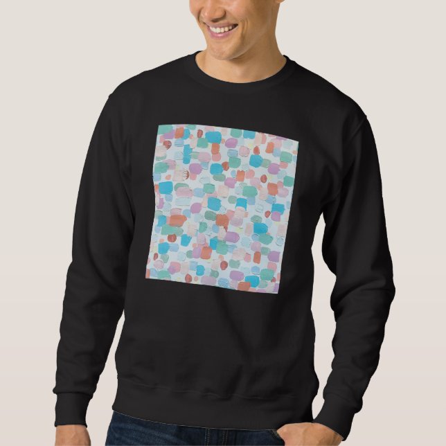 I Love To Paint Aesthetic Pastel Paint Brush Strok Sweatshirt (Vorderseite)