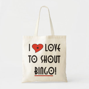 I Love to Shout Bingo Tragetasche
