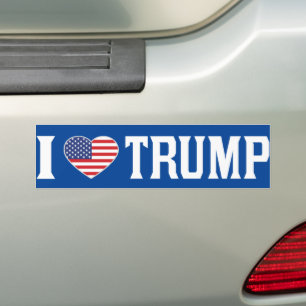 I Love Trump US Flag Autoaufkleber