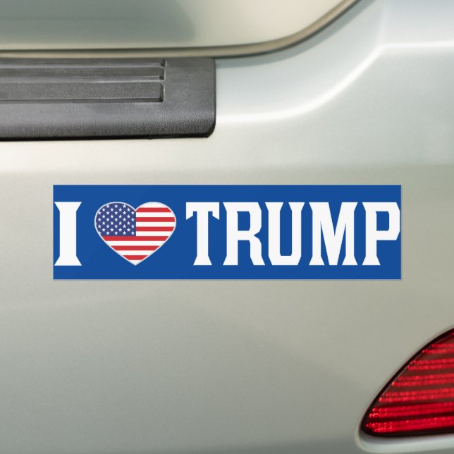 I Love Trump US Flag Autoaufkleber (Auf Auto)