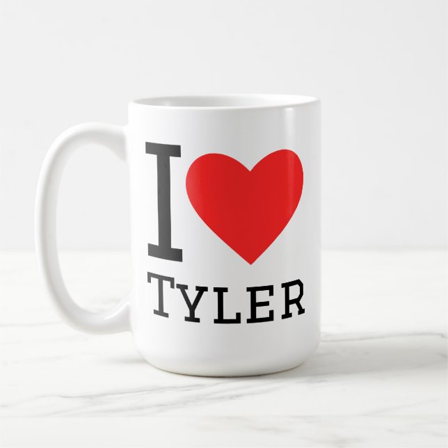 I love Tyler  Kaffeetasse (Links)