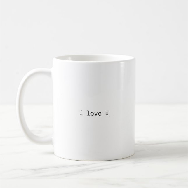 "i love u" simple mug  kaffeetasse (Links)