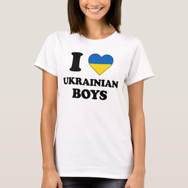 I love Ukrainian Boys T-Shirt (Vorderseite)