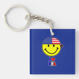 I LOVE USA KEYCHAIN SCHLÜSSELANHÄNGER