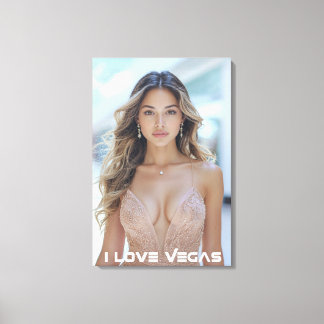 I LOVE VEGAS LEINWANDDRUCK