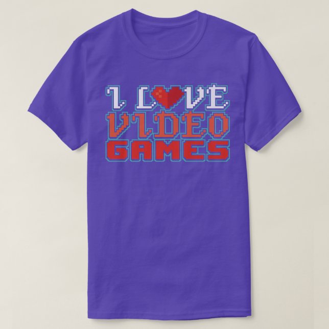 I Love Video Games Gift Premium T-Shirt (Design vorne)