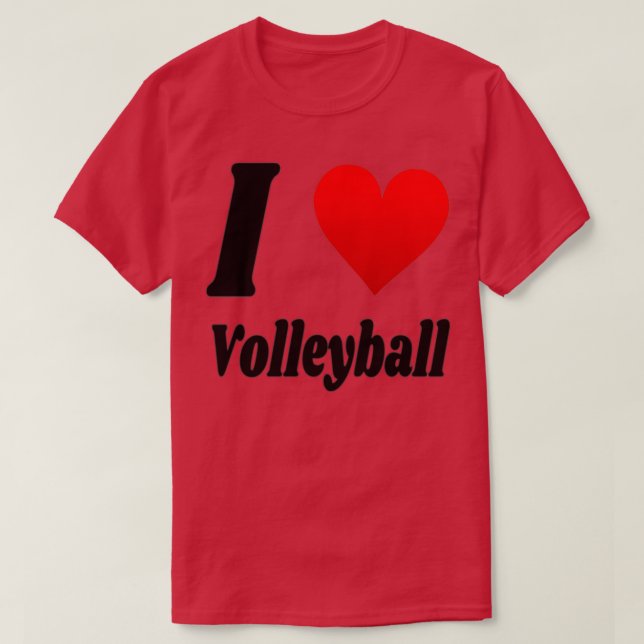 I love Volleyball T T-Shirt (Design vorne)