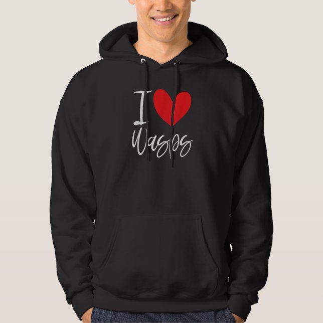 I Love Wasps Bees Flying Insect Nest Hornet  Stude Hoodie (Vorderseite)