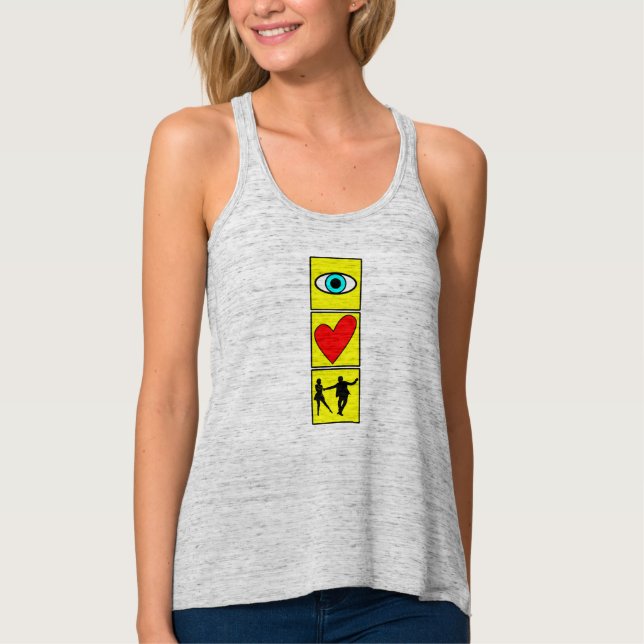i love west coast swing / dance tank top (Vorderseite)