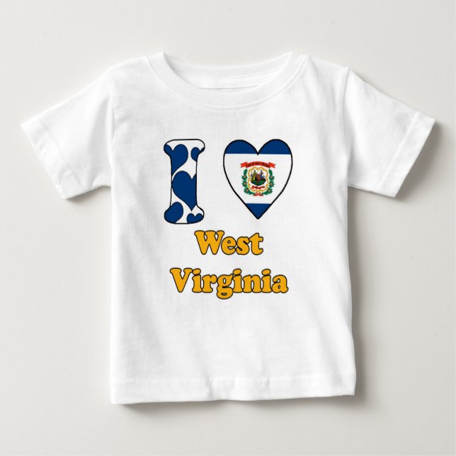 I love West Virginia Baby T-shirt (Vorderseite)