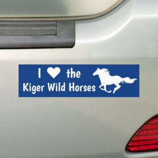 I Love Wild Horses Bumper Sticker Autoaufkleber
