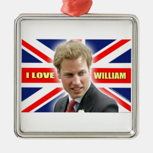 I Love William Silbernes Ornament
