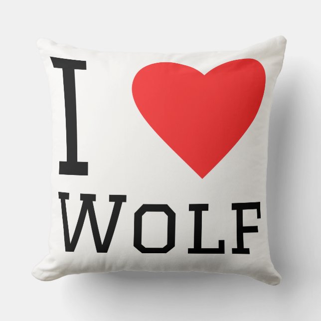 I love wolf kissen (Vorderseite)