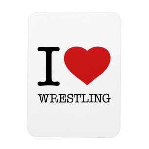 I LOVE WRESTLING MAGNET