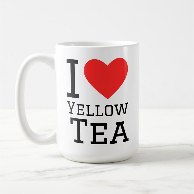 I love yellow tea  kaffeetasse (Links)