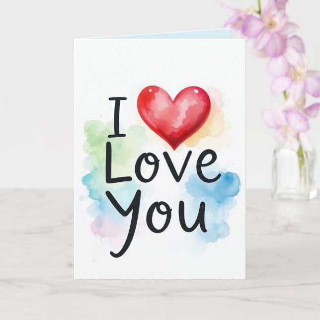 I Love You Card Karte (Orchidee)
