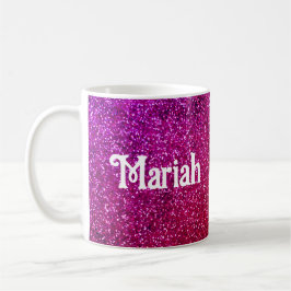 I love you chic pink glitter background Kaffeetasse
