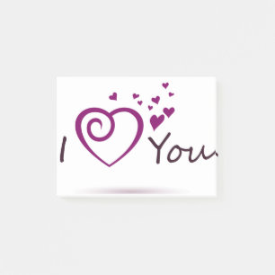 I LOVE YOU DESIGN POST-IT KLEBEZETTEL