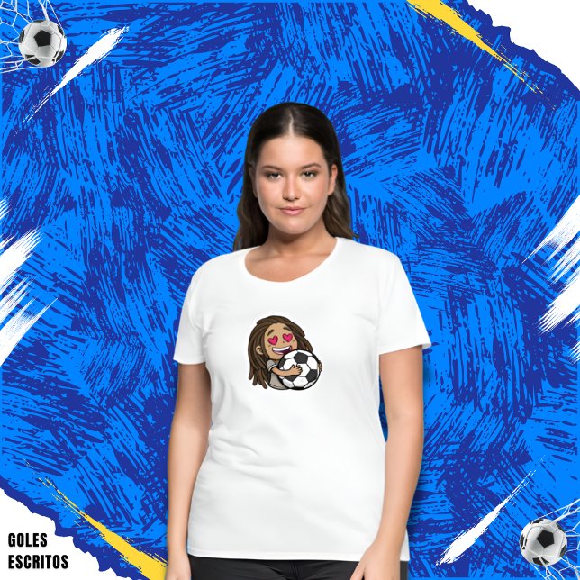 I love you football, woman with dreadlocks T-Shirt (Von Creator hochgeladen)