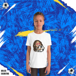 I love you football, woman with dreadlocks T-Shirt