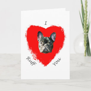 I Love You French Bulldog Card Karte