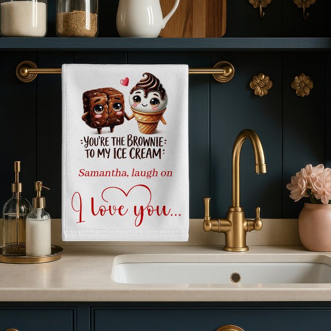I Love You Gift Funny Food Valentine Towel Geschirrtuch (I Love You Gift Funny Food Valentine Towel)