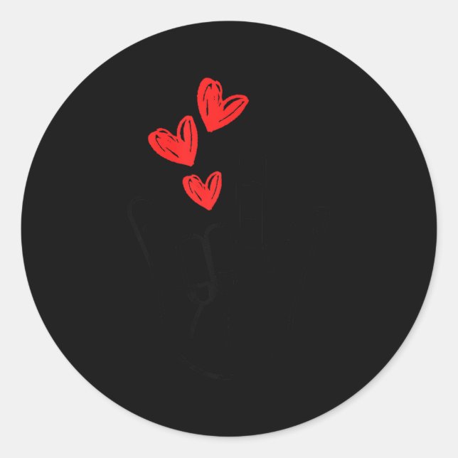 I-love You Hand Sign Heart Women Girls Valentines  Runder Aufkleber (Vorderseite)