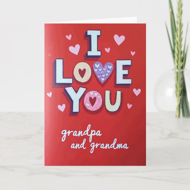 I Love You Heartfelt Grandpa Card Karte (Vorderseite)