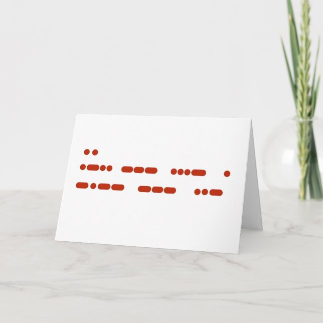 "I love you" in Morse Code Note or Greeting Card Karte (Vorderseite)