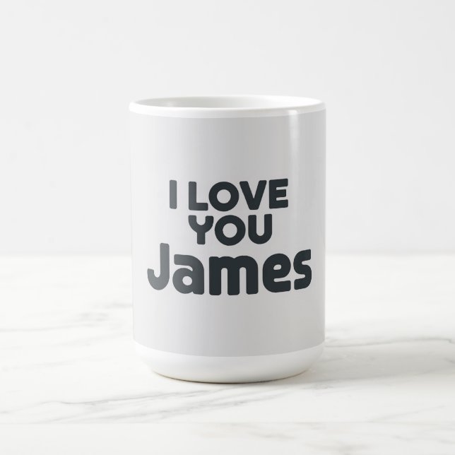 I Love You James Kaffeetasse (Mittel)