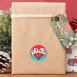 I love you Jesus pixel art Runder Aufkleber