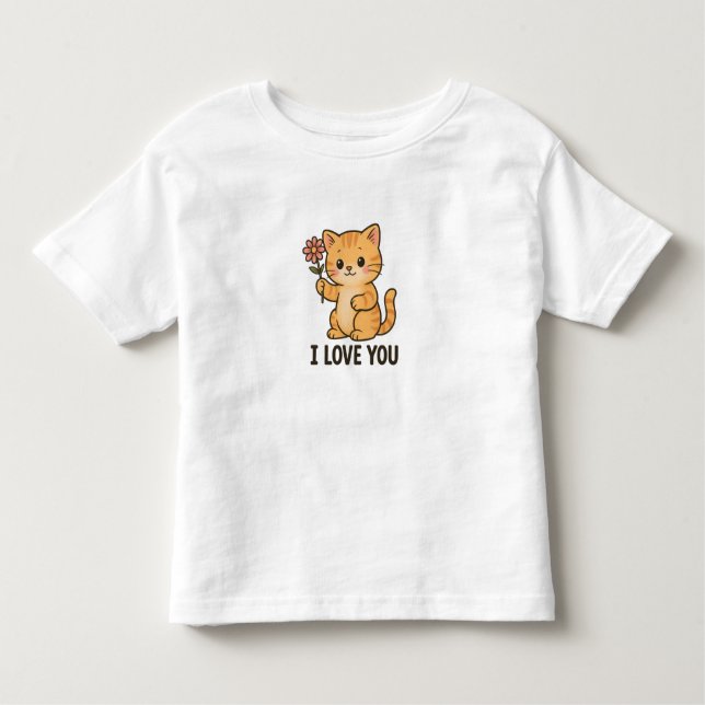 I Love You Kitten Kleinkind T-shirt (Vorderseite)