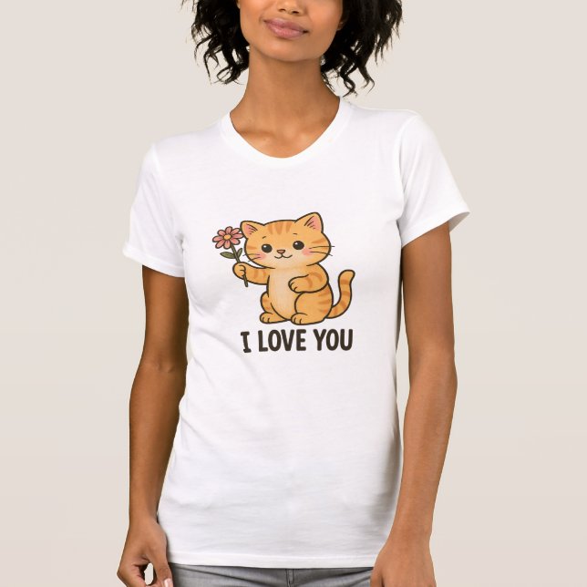 I Love You  Kitten T-Shirt (Vorderseite)