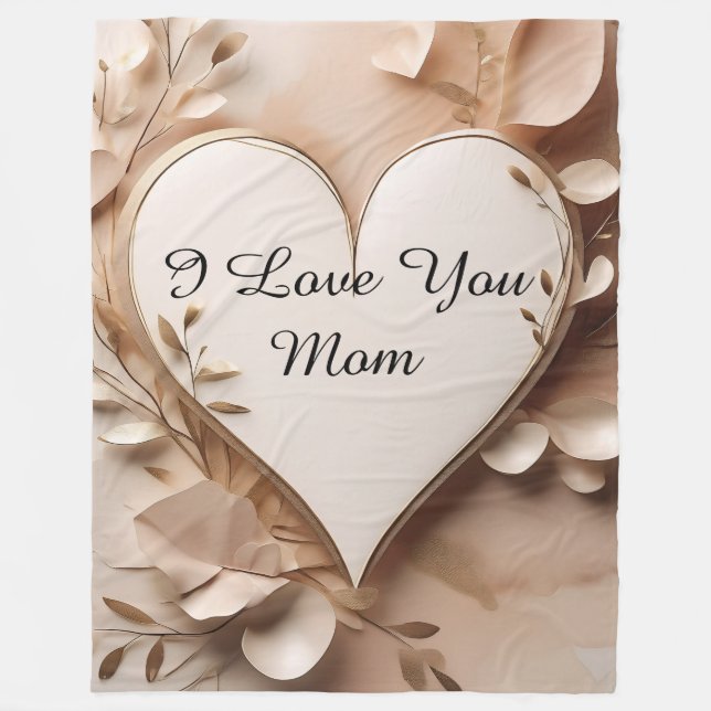 I Love You Mom Fleecedecke (Vorderseite)