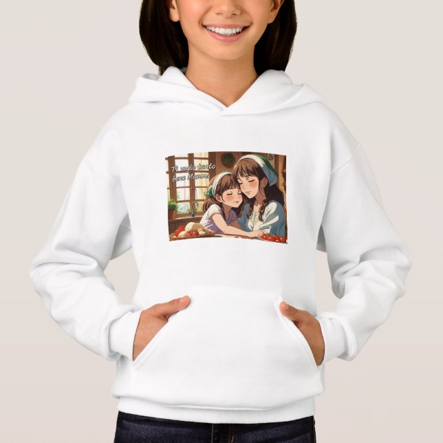 I Love You Mom (in Italian) – Kids Hoodie (Vorderseite)