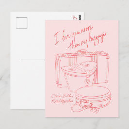 "I love you more than my luggage" Postcards Postkarte