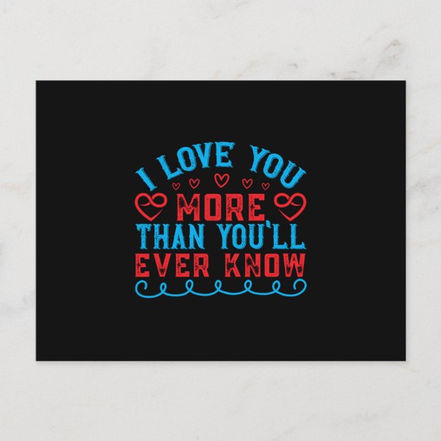 I love you more than postkarte (Vorderseite)