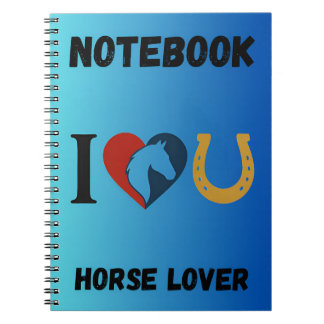 “I Love You” Notebook for Horse & Animals Lovers Notizblock