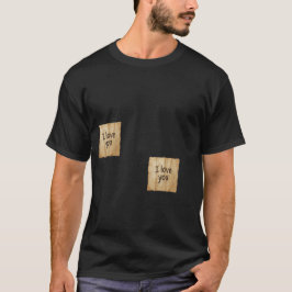 "I Love You" Notes Minimalist Black T-Shir T-Shirt