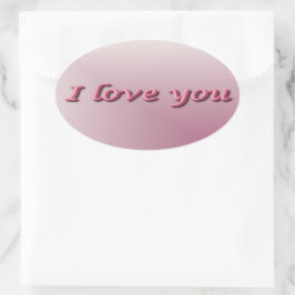 I love you. ovaler aufkleber