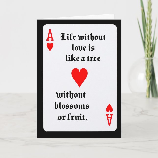 I LOVE YOU PLAYING CARD -- Greeting Card Karte (Vorderseite)