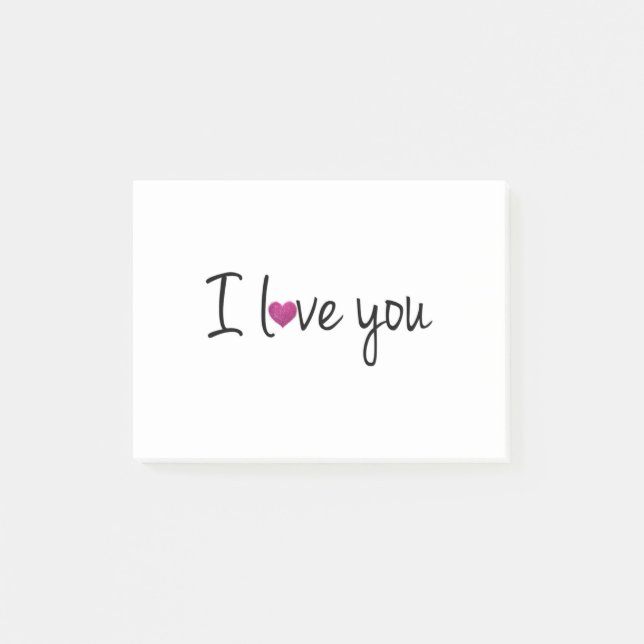 I love you post-it klebezettel (Vorderseite)