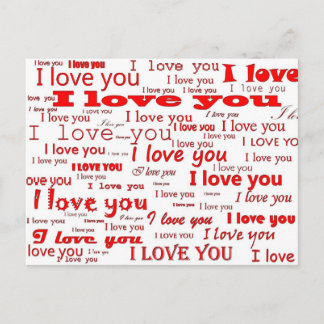 I love you postcard postkarte