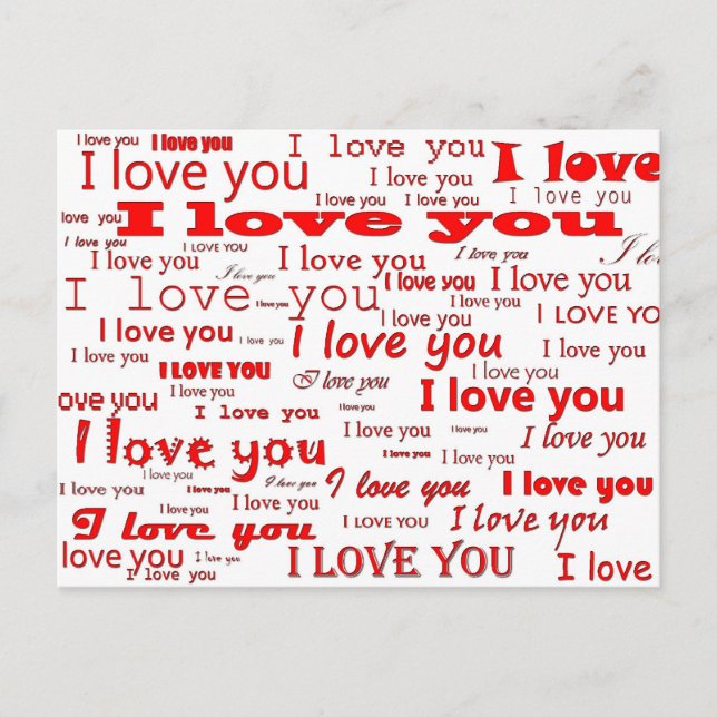 I love you postcard postkarte (Vorderseite)