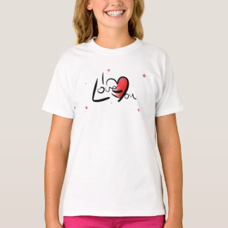 I Love You Romantic Heart Art T-Shirt