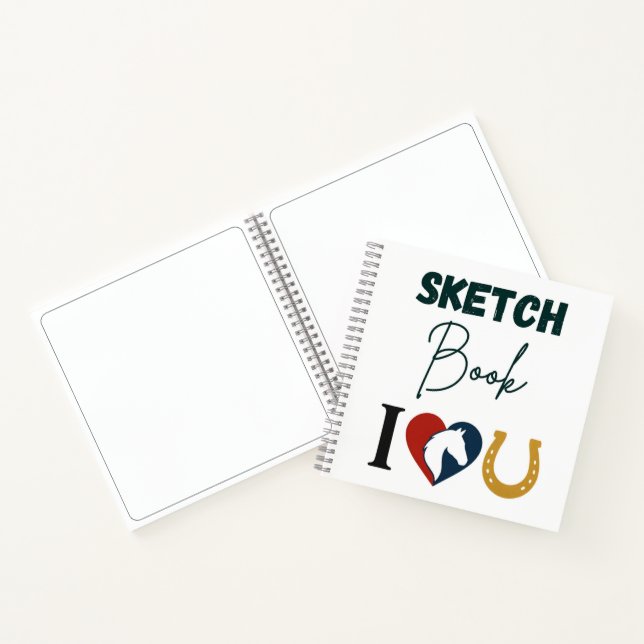 I Love You Sketch book for Horse Lovers Notizbuch (Innenseite)