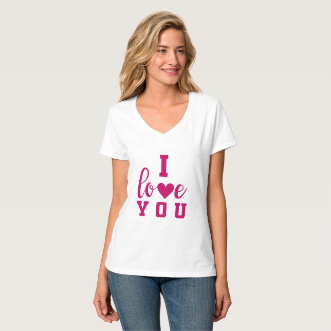 I Love You T-Shirt (Vorderseite Vollansicht)