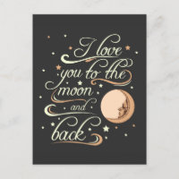 I Love You to The Moon and Back Black